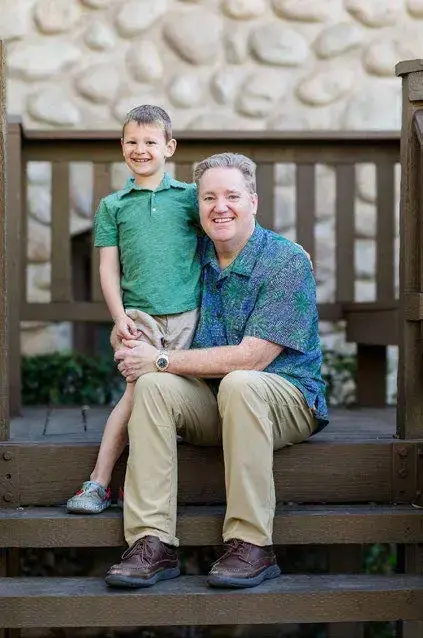 Charlie Chaloosy Author Brad Mason with Grandson Dawson Inspiring young authors with Kids Read Now