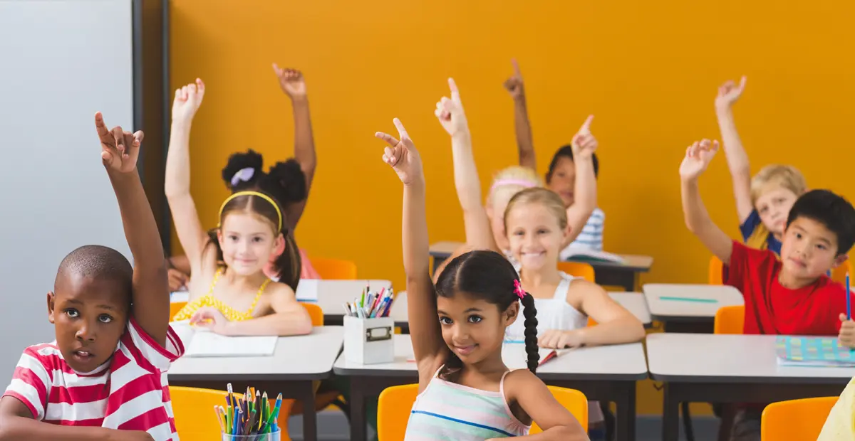 Kids Raising Hands