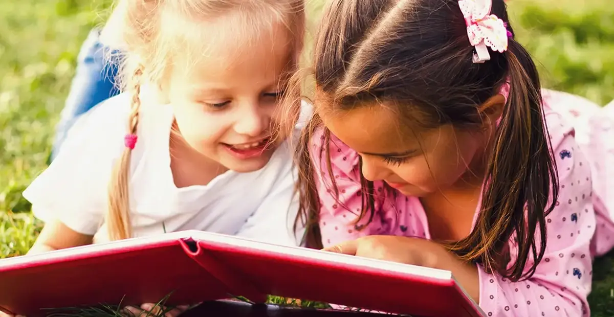 Two Girls Reading