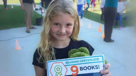 Kids reading certificate