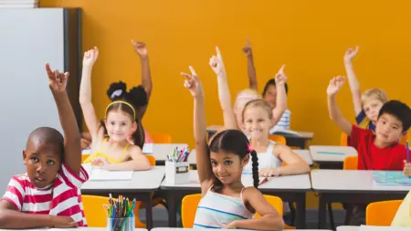 Kids Raising Hands