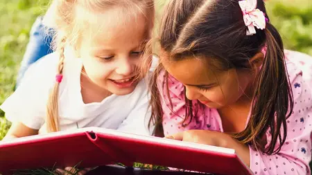 Two Girls Reading