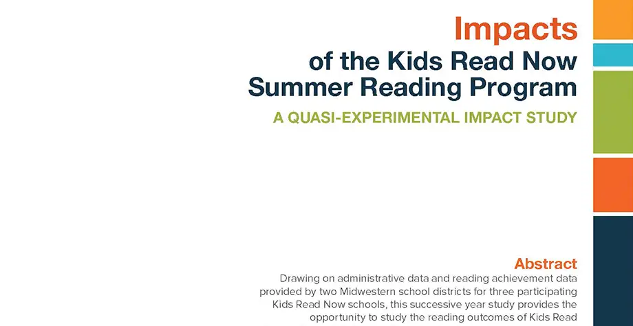 Evidence-Based Independent Study of Impact - Kids Read Now
