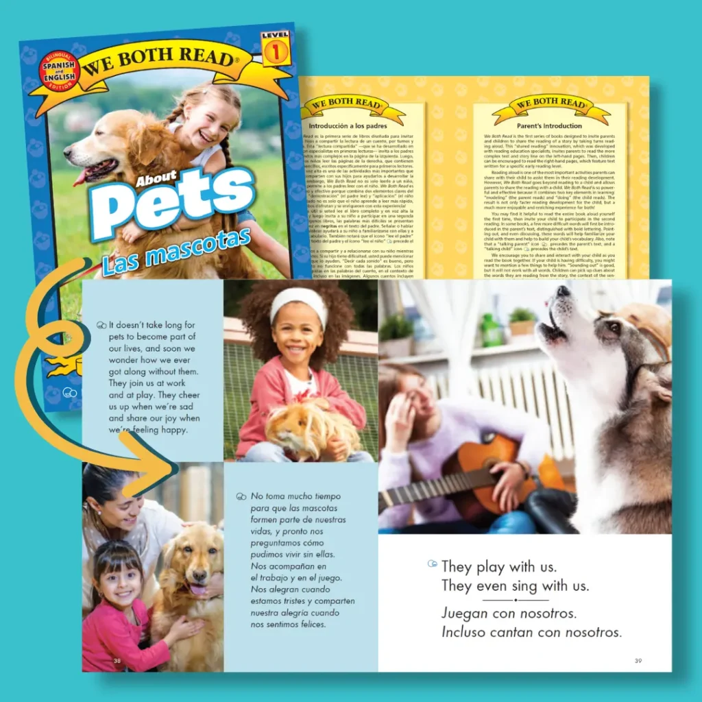 Kids Read Now supporting bilingual literacy with Spanish books - Pets example